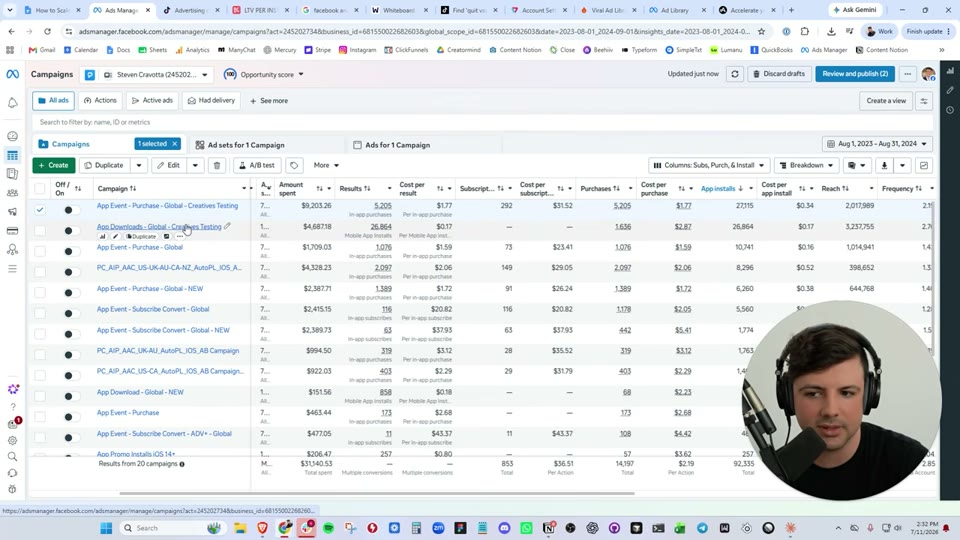 Install 캠페인 vs Free Trial 캠페인