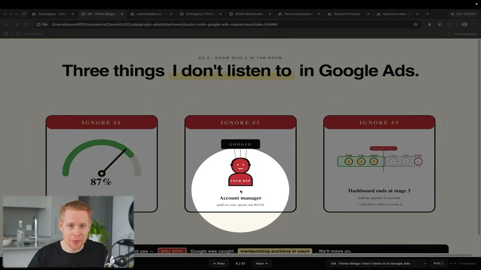 Google Ads 추천사항 무시하기