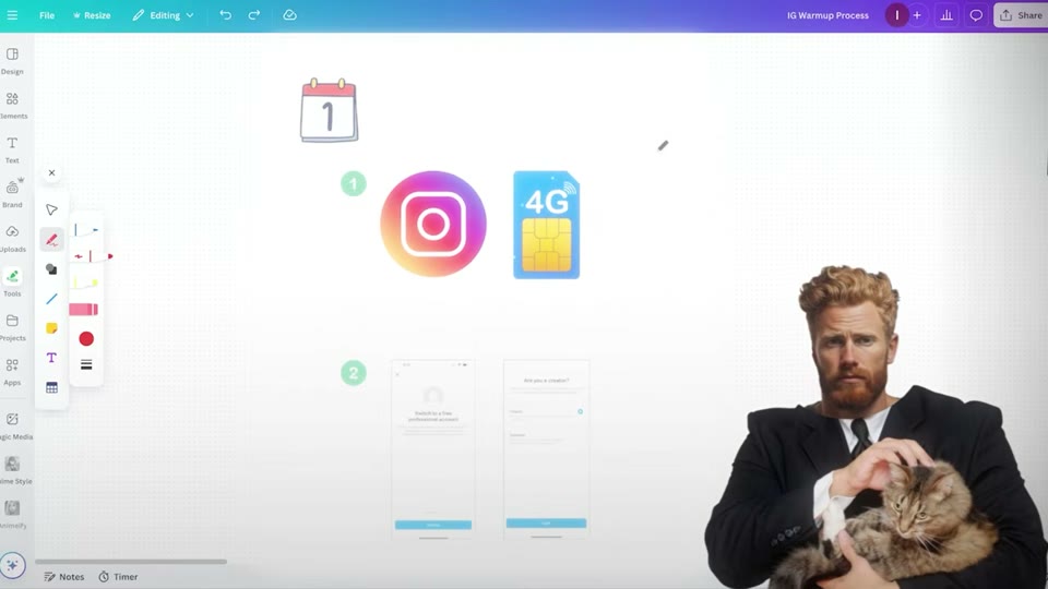 4G 네트워크와 크리에이터 계정 전환