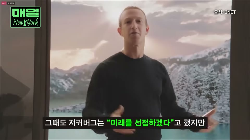 메타의 리스크 요인을 설명하는 화면