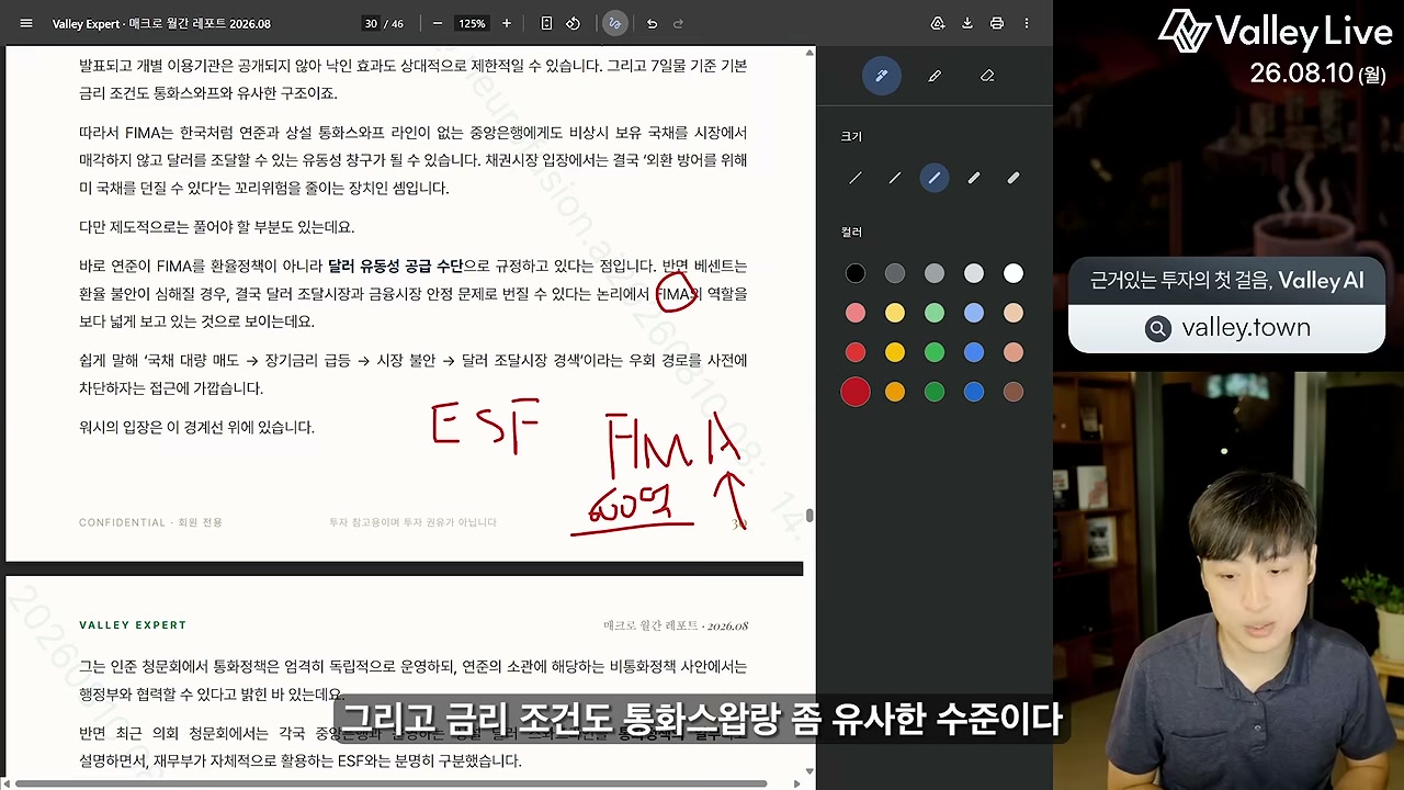 FIMA 레포 기구 설명 화면