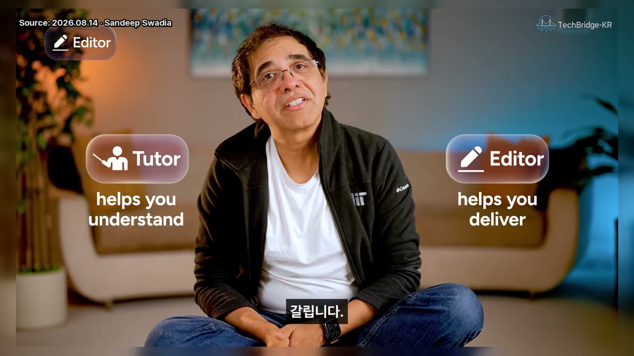 F1 레이싱팀의 실시간 피드백 비유를 설명하는 장면