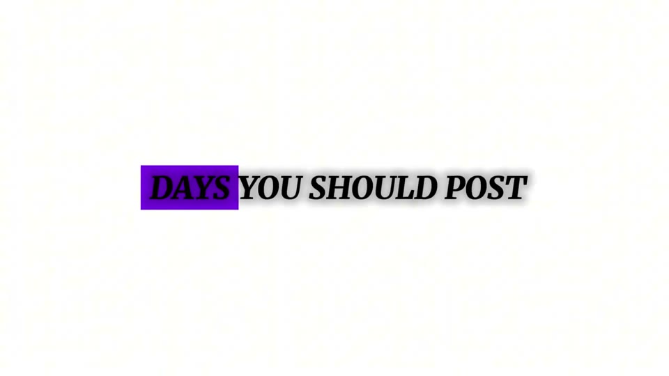 DAYS YOU SHOULD POST 텍스트 화면