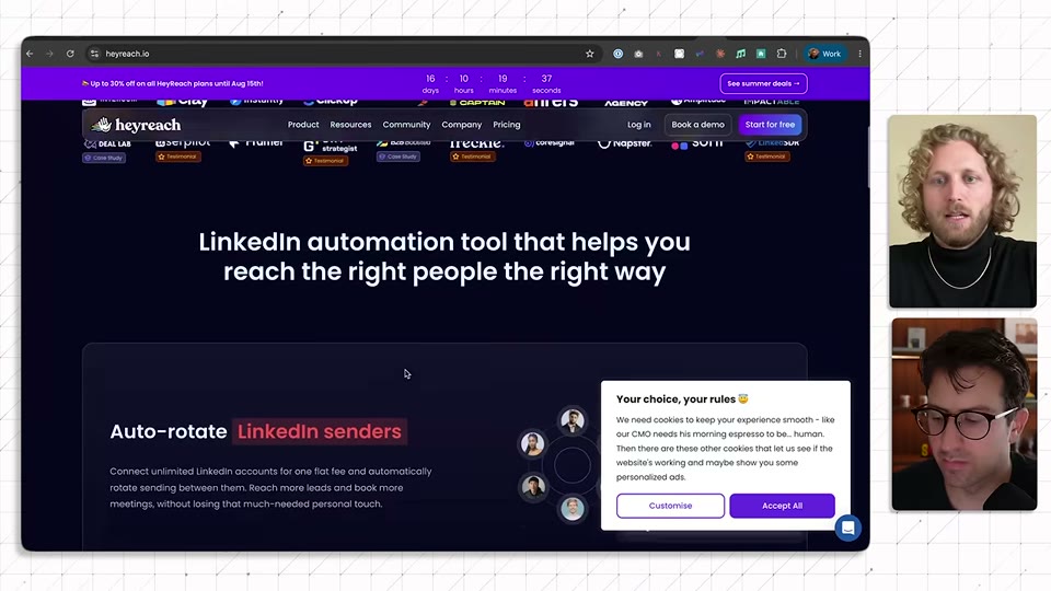 HeyReach LinkedIn 자동화 툴 웹사이트