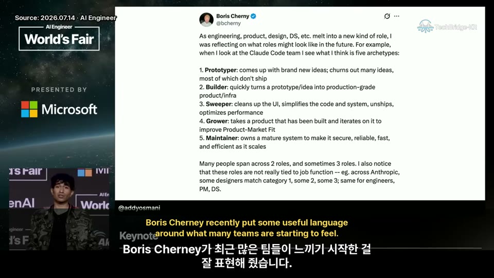 Boris Cherny의 트윗, 5가지 엔지니어 아키타입